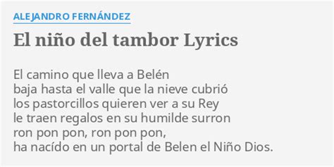 el nino tambor lyrics